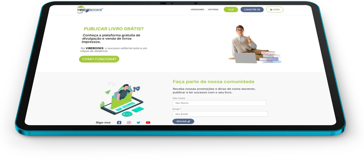 Tela do projeto Vibebooks
